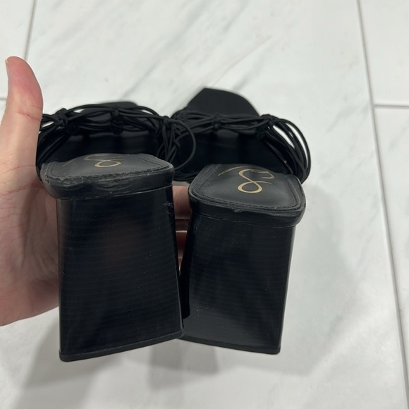 Sam Edelman Black Laurette Block Heel Sandals - Size 8 - Picture 8 of 17